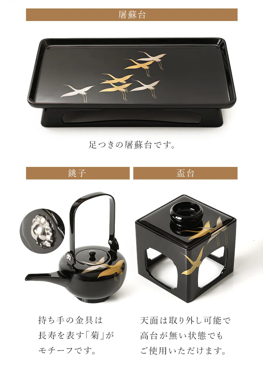 屠蘇代、銚子、盃台