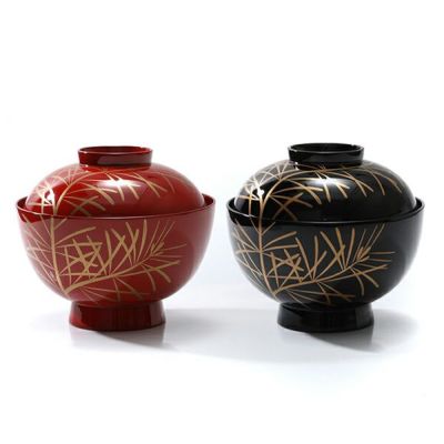 宮内庁御用達 漆器 山田平安堂】【継承工房】睦椀 華づくし（2客
