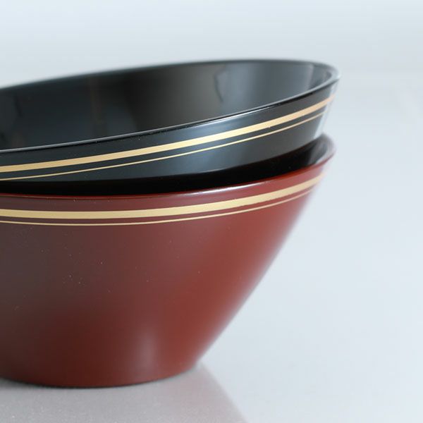 宮内庁御用達 漆器 山田平安堂】寿恵広鉢 金帯(ペア) | 漆器 山田平安
